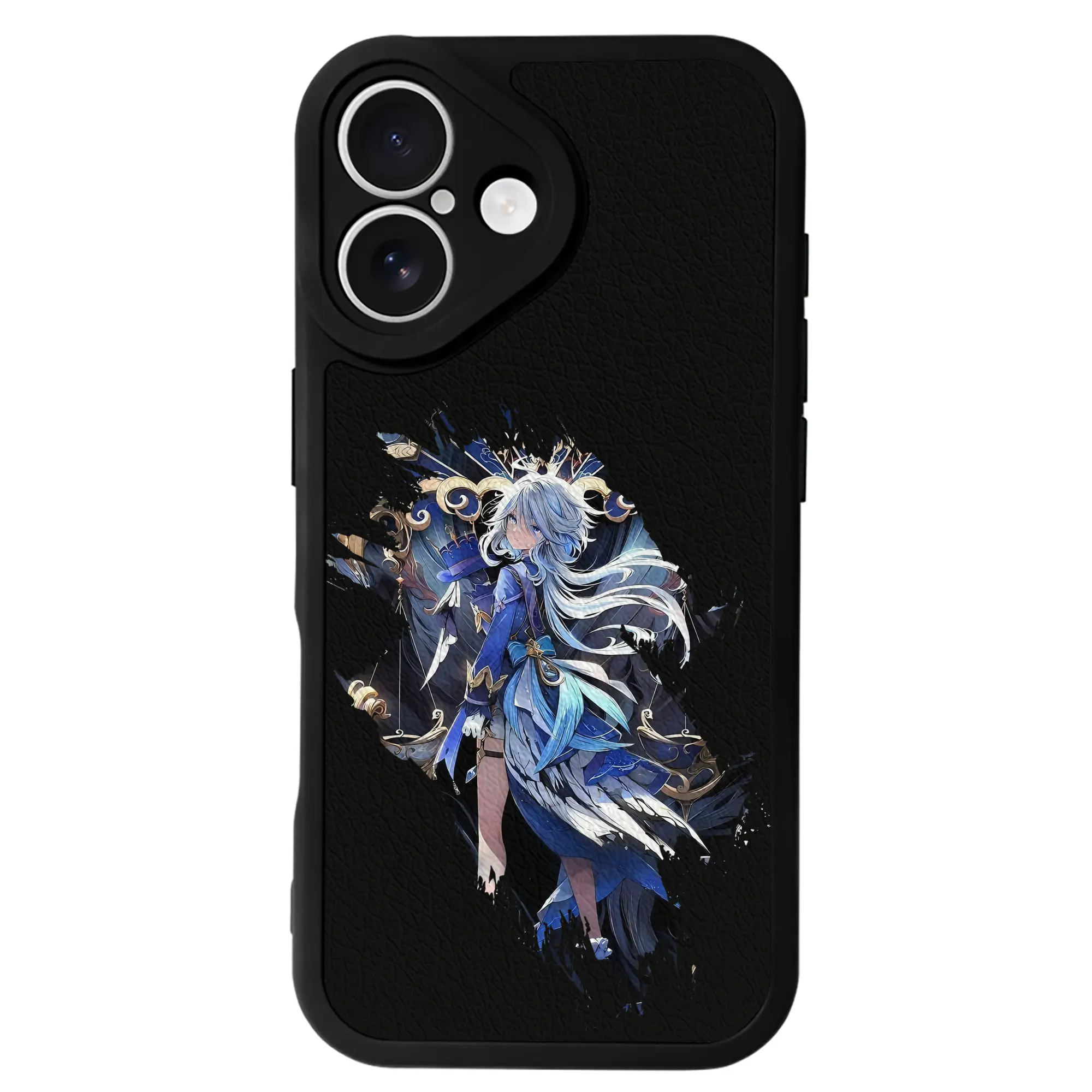 原 神 グッズ フリーナ - IPhone 16シリーズ対応 ・ シリコンスマホケース ・ レザー調 ・ 高精度フィット ・ 耐衝撃 ・ ワイヤレス充電対応 ・ 精密カット